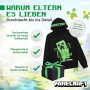 Minecraft Hoodie Boys Kids Gamer Black Creeper Inside Pull à Capuche