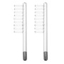 Lot de 2 accessoires pour appareils d'électrothérapie Peigne à haute fréquence d'électrode haute fréquence Peigne électrique Tra