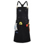 QeeLink Tablier d'Atelier de Menuiserie avec 10 Poches - Tablier de Soudure | Robuste en Toile Résistante au Feu avec Boucle de