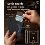 TRAVANDO SWYPE Portefeuille Pop-Up pour Homme avec Pince à Billets – Porte-Cartes avec Protection RFID pour Jusqu’à 10 Cartes –