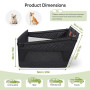 LORESJOY Siège Auto pour Chien Extra Stable | Housse Lavable et Imperméable, Petite et Moyenne Taille, Siège Arrière/Avant, Cein