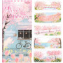 Sakura Lot de 10 feuilles d'autocollants en PET pour scrapbooking et 10 feuilles d'autocollants Washi