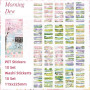 Sakura Lot de 10 feuilles d'autocollants en PET pour scrapbooking et 10 feuilles d'autocollants Washi