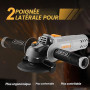DEKOPRO Meuleuse d'Angle 750W: Ø 115mm Meuleuse d'Angle Électrique avec Poignée Auxiliaire, Capot de Protection, Écrou de Serrag