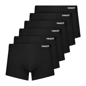HAGOT Boxers Homme, Boxers pour Hommes avec Ceinture Élastiqu, Confortable Boxer Homme sous-Vêtement Respirants et Doux