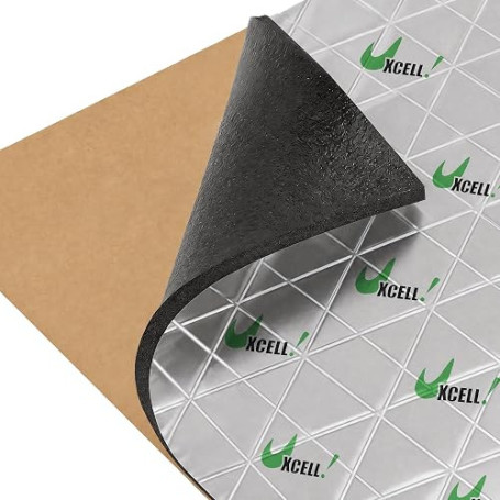 sourcing map Tapis d'isolation phonique et thermique, 10mm x 100cm x 60 cm | 0.6㎡,Acoustique Auto-Adhésif pour silencieux d'écha