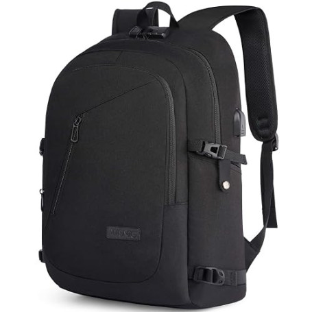 Sac à Dos Ordinateur Portable 17 Pouces Antivol Imperméable Homme Grande Capacité PC Portable avec Chargement USB Sac à Dos de V