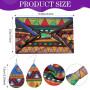 Willbond 4 Pièces Boucles d'Oreilles Africaines et Bandeaux Africains | Boucles d'Oreilles de Larme en Faux Cuir, Bandes de Chev