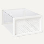 Amazon Basics - Lot de 12 boîtes de rangement empilables et pliables pour chaussures, taille S, Transparent