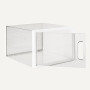 Amazon Basics - Lot de 12 boîtes de rangement empilables et pliables pour chaussures, taille L, Transparent