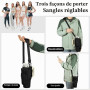 AYESY Sac de Transport de Bouteille d'eau, Noir Stanley 40oz Tumbler Sac Bouteille d'eau avec Pochette de Téléphone bandoulière