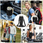 AYESY Sac de Transport de Bouteille d'eau, Noir Stanley 40oz Tumbler Sac Bouteille d'eau avec Pochette de Téléphone bandoulière