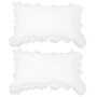 SHINEOFI 2pcs Taies d'oreiller en Coton 50x70 cm À Volants en Dentelle | Taies D'oreiller Housses Douces Et Respirantes Pour Cha