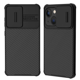 XTCASE Coque pour iPhone 13/14, Protection Caméra Étui avec Ultra Mince Coulisse Cache Objectif, Plastique Dur Housse Arrière An
