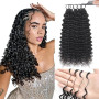 Renyarch Miracle Deep Wave Mini Knots Crochet Human Hair Bundles 18 Pouces Meche 125g 100 Pcs Noir Naturel Wet and Wavy Invisibl