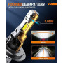 SEALIGHT S2S H7 LED Bulbs, 70,000LM Super Brighter, 6500K Pure White Ampoule H7 Bulbs with 15000rpm Cooling Fan, 70K+ Hours Life