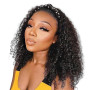 Perruque Bandeau Bresilienne Cheveux Humains Headband Wigs Noire 16 Pouces | Perruque Brésilien Cheveux Humains Naturelle 150% D