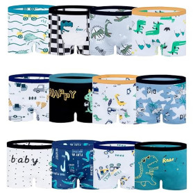 JackLoveBriefs Boxer Garcon, Lot de 12 Caleçons Enfants | Coton-élasthanne, 1-13 ans, Réutilisable