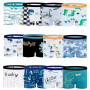 JackLoveBriefs Boxer Garcon, Lot de 12 Caleçons Enfants | Coton-élasthanne, 1-13 ans, Réutilisable