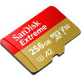 SANDISK Extreme Carte microSDHC UHS-I + SD Adapter, 256 Go (Jusqu’à 245 Mo/s en Lecture et 170 Mo/s en écriture, vidéo 5K, C10,