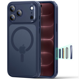 ESR Classic Hybrid Coque pour iPhone 18 Pro/17 Pro, Bleu Givré | Anti-jaunissement Longue Durée, Ultra-fin, Compatible avec MagS