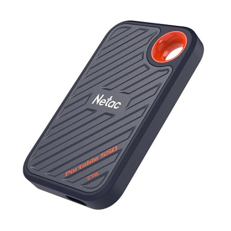 Netac ZX20 2 to Disque SSD NVMe Portable Extreme SSD 2 to, USB-C, jusqu'à 2000 Mo/s en Vitesse de Lecture et 1 700 Mo/s en Vites