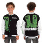 Minecraft Veste Bombers Garçon, Veste Creeper Garçon, Blouson Baseball En Coton Pour Enfants