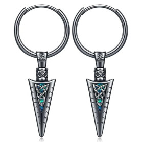 Boucles d'oreilles Homme Créoles Viking Celtique Rune Viking Bijoux Nordiques