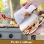 GWHOLE Presse à Burger Rond, Acier Inoxydable Antiadhésive pour Barbecue | Smash Burger Rond, Conception ronde, Poignée monobloc