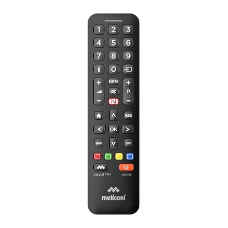 Meliconi Easytel TV+ Télécommande Universelle de télévision, contrôle également Les Fonctions de Base des Smart TVs