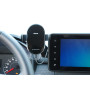 CraVeDRIVE Support de téléphone portable pour voiture 15 W avec fonction de charge I Compatible Dacia Media NAV Evolution I Wire