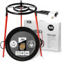 Alises - Poêle à paella en acier émaillé (46 cm) - Brûleur à gaz (40 cm) et trépied