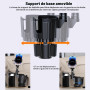 Support téléphone pour Porte-gobelet, Support 2 en 1 pour Porte-gobelet avec Bras Long et Rotation à 360° pour Voiture pour Tous