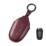 Kirain Coque de clé de voiture en cuir rouge compatible avec Peugeot 208 308 508 2008 3008 5008 Rifter Citroën C3 Arricross C4 P
