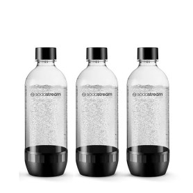 Sodastream Classic – Lot de 3 bouteilles réutilisables 1L sans BPA, compatibles avec les machines Gaia, Terra, Art et Ensō, lava