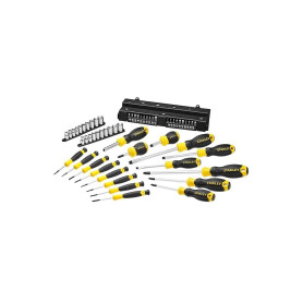 STANLEY Stht0-62143 Coffret De Vissage 57 Pièces - Tournevis Standard / Phillips Et Porte Embouts -Embouts De 25Mm - Tournevis D