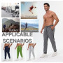 Bsrpolry Lot de 3 pantalons de survêtement athlétiques pour homme avec poches zippées, pantalon de jogging pour homme