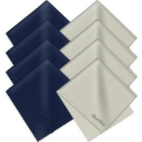 Quelcc 8 PCS Chiffons Microfibre de Nettoyage, Doux Chiffons de Chiffon de Nettoyant Lunettes lavables et Réutilisables pour Lun