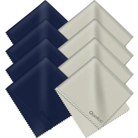 Quelcc 8 PCS Chiffons Microfibre de Nettoyage, Doux Chiffons de Chiffon de Nettoyant Lunettes lavables et Réutilisables pour Lun