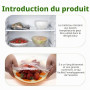 Lot De 300 Film Etirable Alimentaire, Couvre Plat Elastique, Sac De Conservation Frais, RéFrigéRateur, Couvercle En Plastique éL