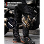 IRON JIA’S Genouillères Moto Hommes Hiver, Equipement de Protection CE2 Amovible, Chaud Imperméable et Coupe-Vent