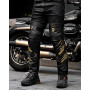 IRON JIA’S Genouillères Moto Hommes Hiver, Equipement de Protection CE2 Amovible, Chaud Imperméable et Coupe-Vent