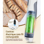 PAHTTO Couteau Électrique Sans Fil, 2000mAh, Type-C, Double Lame | 21.000 tr/min, 2 lames inox, sécurité, ergonomique, pour vian