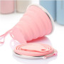 WERIGONI Lot de 2 Gobelet Pliable en silicone, Tasse Pliable Extensible Portable, Réutilisable, avec Couvercle pour Voyage
