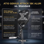 NOX AT10 Genius Attack 18K Alum 2026 Raquette de Padel Professionnelle, Carbone 18 K aluminisé, Puissance maximale et Performanc