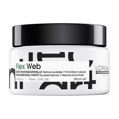 L'Oréal Professionnel, Pâte Sculptante Fibreuse Web, Force 5, Fixation Elastique Longue Durée & Looks Modulables, Cheveux Brilla