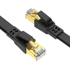 Ercielook Cat 8 Câble Ethernet 3m – Câble Réseau 40Gbps 2000MHz Plat STP RJ45 LAN Câble Compatible avec Routeur Modem Switch - N