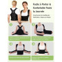 Correcteur Posture Dos Femme Homme: Ceinture Dorsale Lombaire Réglable et Respirante – Soutien Cou Épaules Confortable pour Main