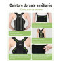 Correcteur Posture Dos Femme Homme: Ceinture Dorsale Lombaire Réglable et Respirante – Soutien Cou Épaules Confortable pour Main