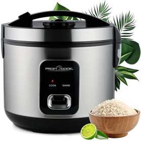 ProfiCook® Cuiseur à riz | 3kg de riz | préparation rapide | fonction maintien au chaud | gobelet doseur & cuillère à riz | Rice